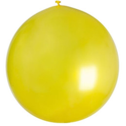 Ballon géant uni 90cm jaune 