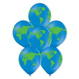 6 Ballons latex PLANETE...