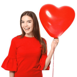 3 Ballons XL coeur rouge 45...