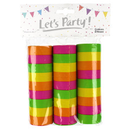 3 Rouleaux de 18 serpentins...
