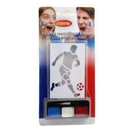 Maquillage pochoir football...