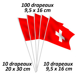 Sachet drapeaux nation Suisse 