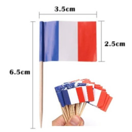 50 Piques cocktail drapeau...