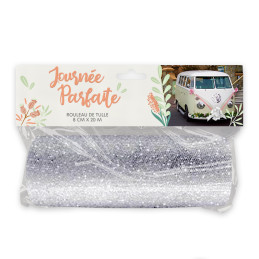 Rouleau de tulle ARGENT 15...