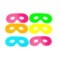 6 loups en carton FLUO COLOR 