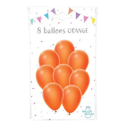 8 Ballons oranges 30 cm 
