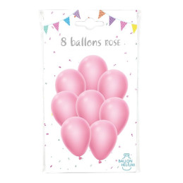 8 Ballons roses 30 cm 