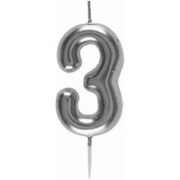 BOUGIE METALLIQUE ARGENT...