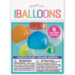 6 Ballons latex 30 cm...