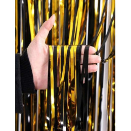 Rideau foil BICOLORE NOIR...