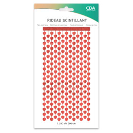 Rideau foil COEUR ROUGE 200...