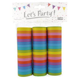 3 Rouleaux de 18 serpentins...