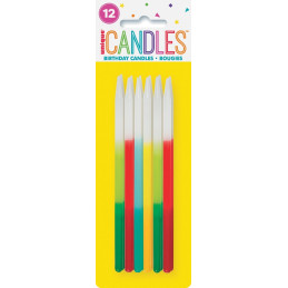 12 Bougies 13 cm ombres...