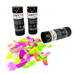 3 canons confettis 12 cm...