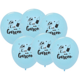6 Ballons Bleus 30 cm -...
