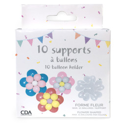 10 Supports Ballons 8cm...