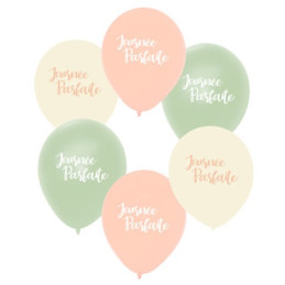 6 ballons imprimés JOURNEE...