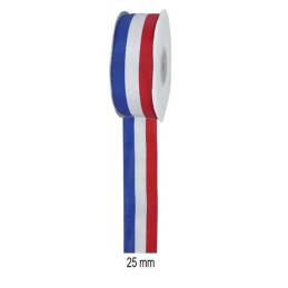 25 m Ruban tissu Tricolore...