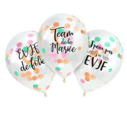 3 ballons confettis...