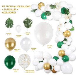 Kit TROPICAL 108 ballons +...