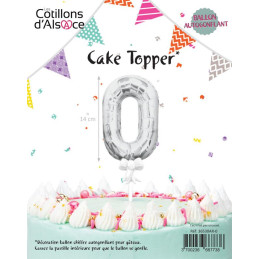 Cake Topper Argent Chiffre...