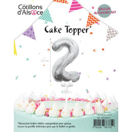 Cake Topper Argent Chiffre...