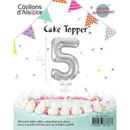 Cake Topper Argent Chiffre...