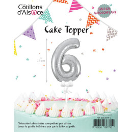 Cake Topper Argent Chiffre...