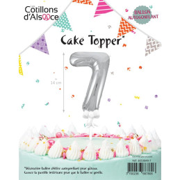 Cake Topper Argent Chiffre...