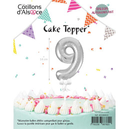 Cake Topper Argent Chiffre...