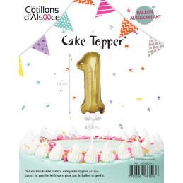 Cake Topper OR Chiffre 1 14...
