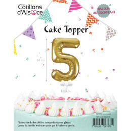 Cake Topper OR Chiffre 5 14...