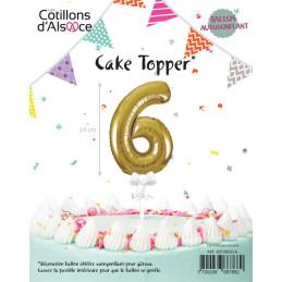 Cake Topper OR Chiffre 6 14...
