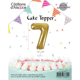 Cake Topper OR Chiffre 7 14...