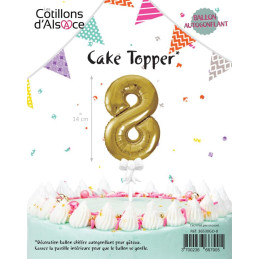 Cake Topper OR Chiffre 8 14...