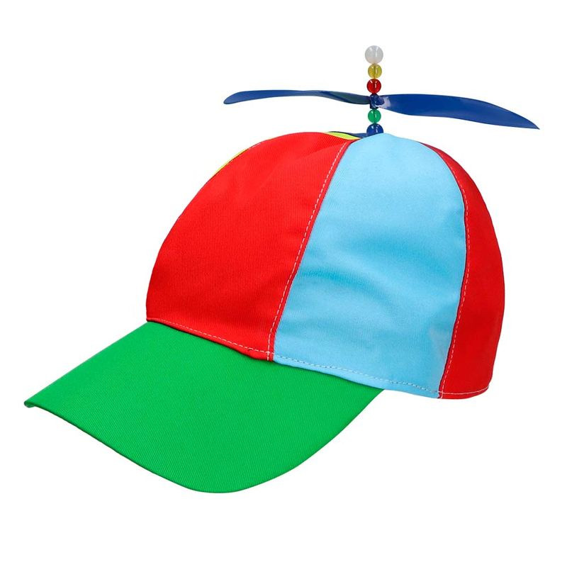 Casquette Hélice Hélicoptère Pliable Enfant 1-6 Ans - Chapeau Seau Drôle Soleil Bleu, Protection UV, Réglable, Pour Plage Camping (54 Cm)