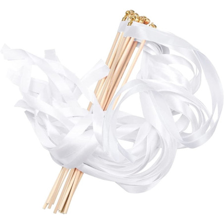 HBYMYDA – Lot De 12 Baguettes Magiques Noires Et Blanches, En Plastique, 25 Cm, Idéal Pour Sorciers Et Magicien