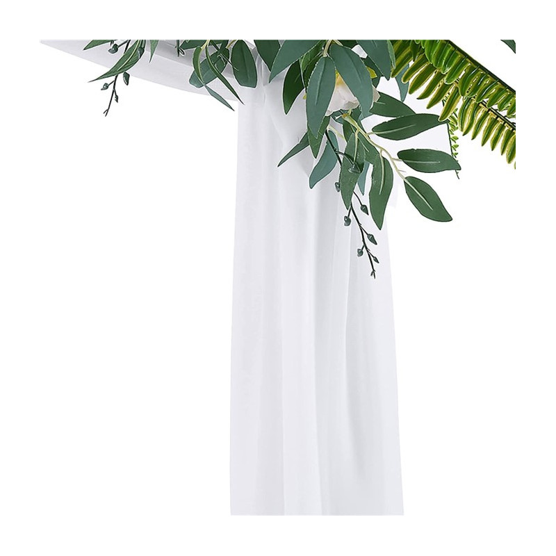 Etole mariage Organza blanc trois couches bords ondulés
