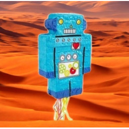 PINATAA TIRER - ROBOT BLEU 45 x 45 x 9 cm