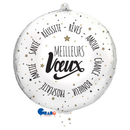 Ballon foil 48 cm MEILLEURS VOEUX 