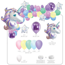 Kit 50 ballons LICORNE...