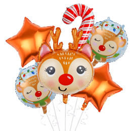 Set 6 ballons RENNES DE NOEL 