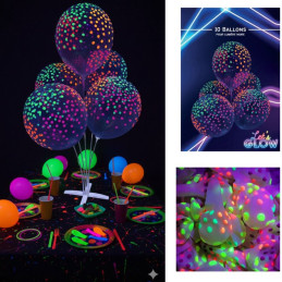 10 Ballons 30 cm FLUO NEON...