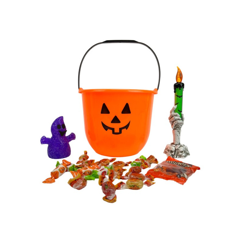 Lot De 3 Seaux Citrouille Halloween - Plastique Réutilisable, Pour Bonbons, Décoration Fête Enfants