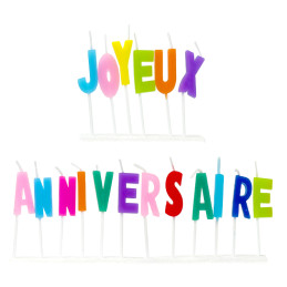 Bougies lettres Joyeux...
