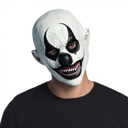 Masque tête latex Evil clown 