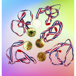 Set de 5 médailles d'or* 
