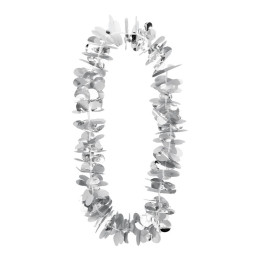 Lei floral Party argent 