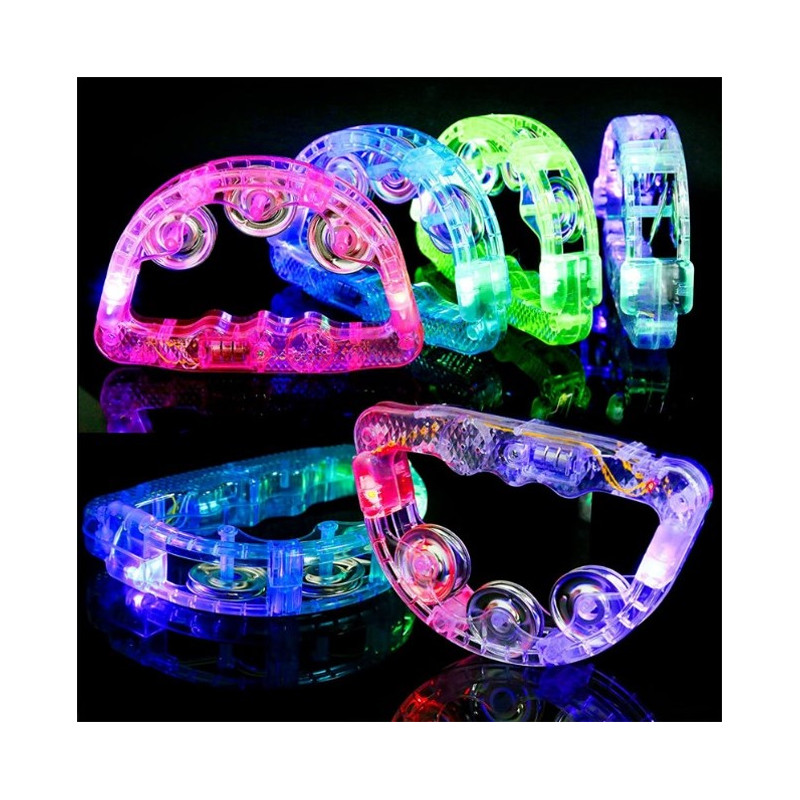 Grossiste Tambourin LED 4 Coloris Assortis 15 X 12 X 3 Cm Vendu Avec Grossiste tambourin led 4 coloris assortis 15 x 12 x 3 cm vendu avec