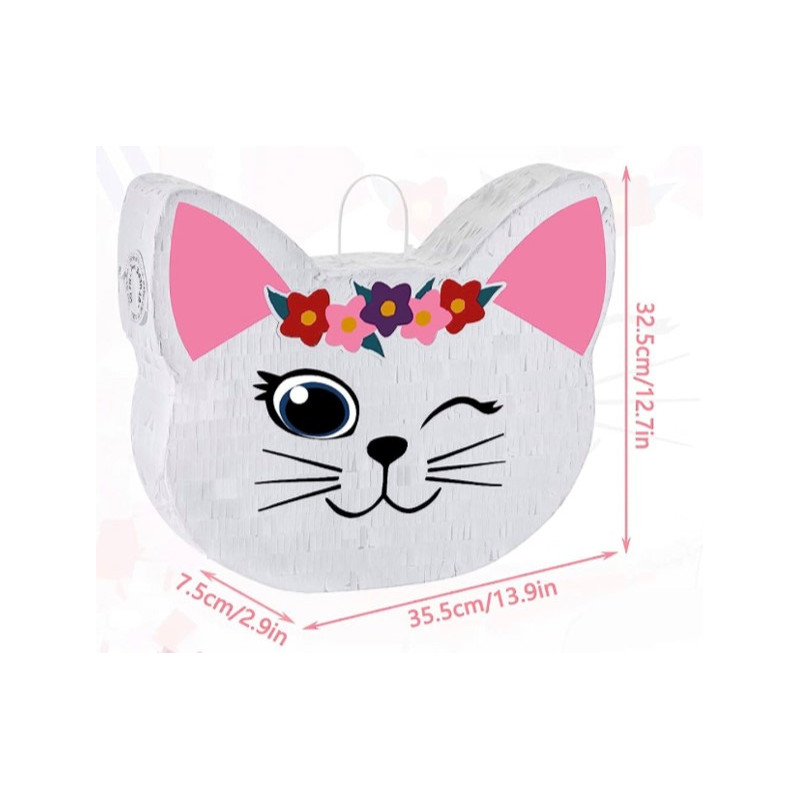 Grossiste Pinata YUMI CHAT clin d'œil 35.5 X 7.5 X 32.5 CM | Réservé ...